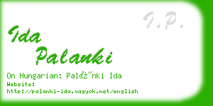 ida palanki business card